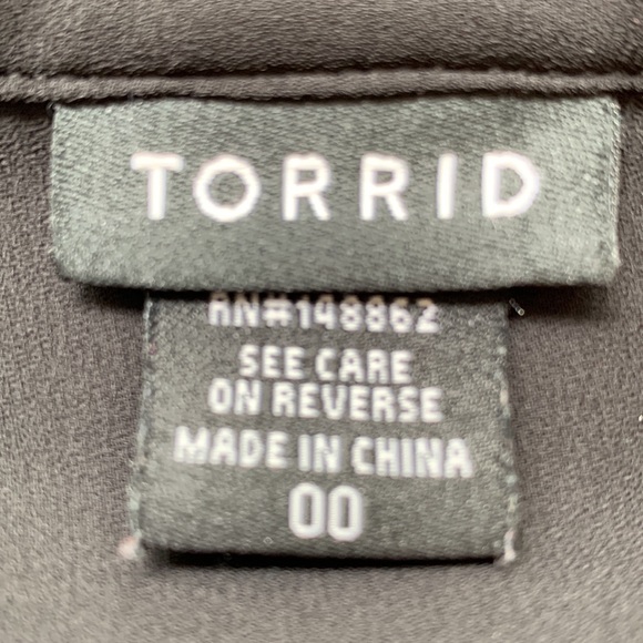 Torrid Black Georgette Blouse! EUC! Size 00X - Picture 6 of 6